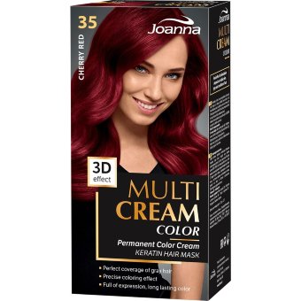 Крем-краска для волос Joanna Multi Cream Color красная вишня 35 Крем-краска для волос Joanna Multi Cream Color красная вишня 35