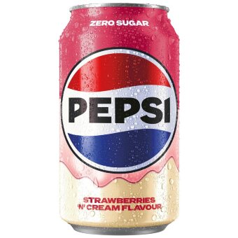 Безалкогольный напиток Pepsi Zero Sugar Strawberries and Cream 0,33 л