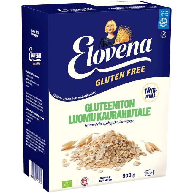 Овсяные хлопья (5 мин) без глютена Elovena 500 гр
