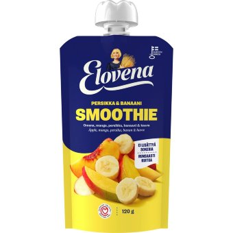 Смузи Elovena 120 гр персик и банан Смузи Elovena 120 гр персик и банан