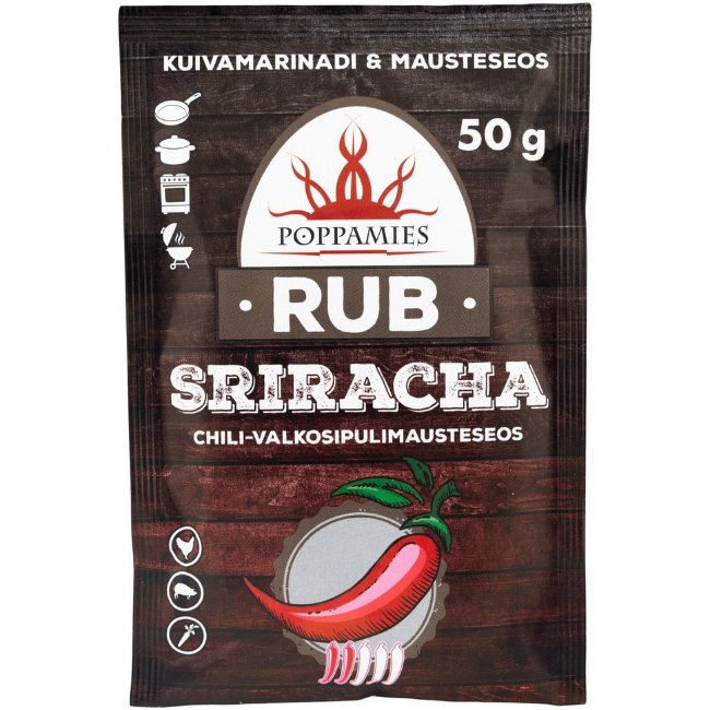 Приправа-руб Poppamies Sriracha 50 гр Приправа-руб Poppamies Sriracha 50 гр