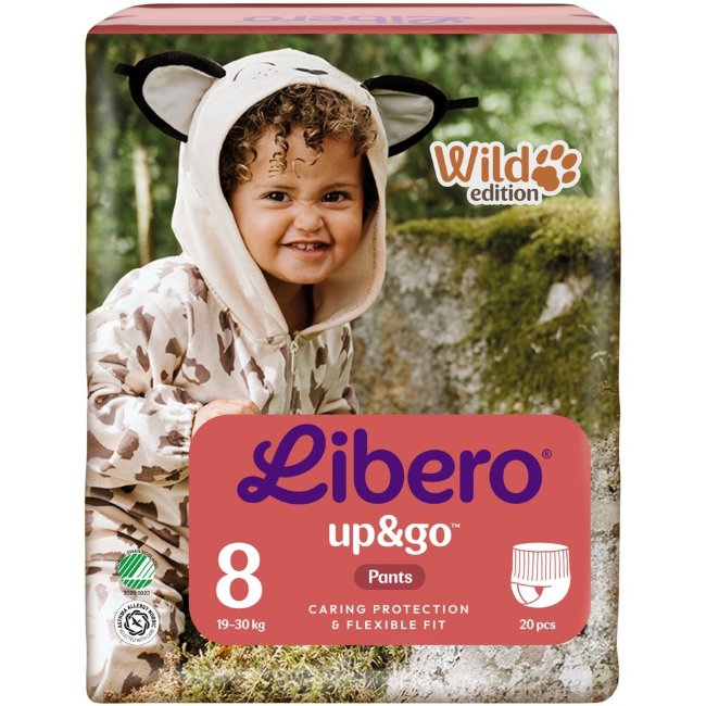 Подгузники-трусики Libero Up&Go, размер 8, 20 шт, 19-30 кг Подгузники-трусики Libero Up&Go, размер 8, 20 шт, 19-30 кг