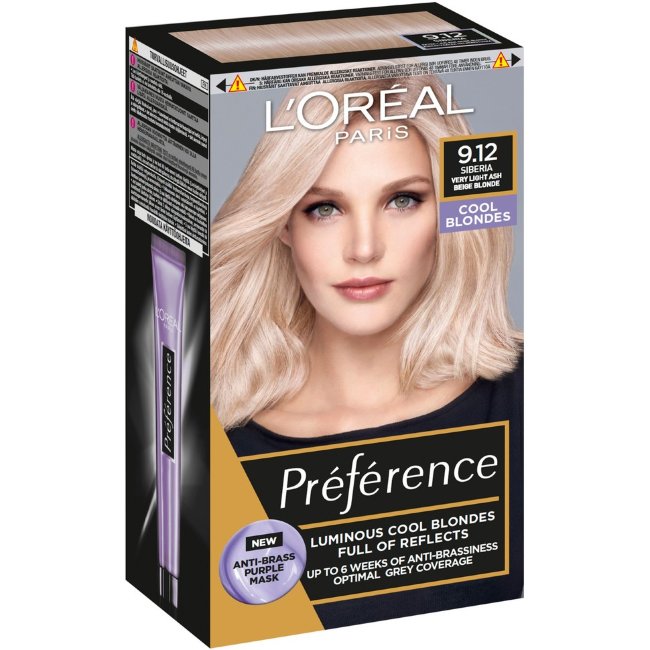 Краска для волос L'Oréal Paris Préférence 9.12 Siberia светлый жемчужно-пепельный стойкий цвет 1 шт
