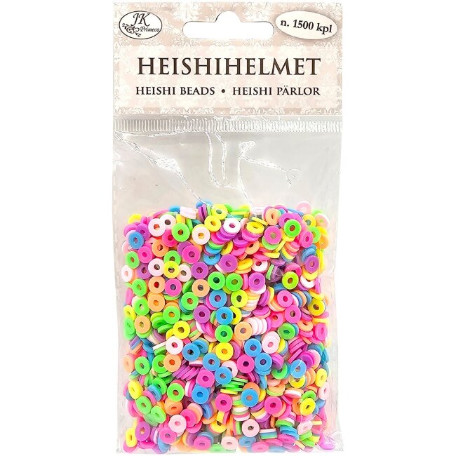 Неоновые плоские бусины Heishi J.K. Primeco 1500 шт