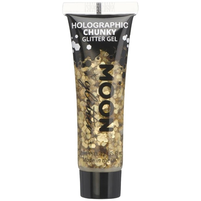 Глиттер-гель Moon голографический золотой большой 12 мл Глиттер-гель Moon голографический золотой большой 12 мл
