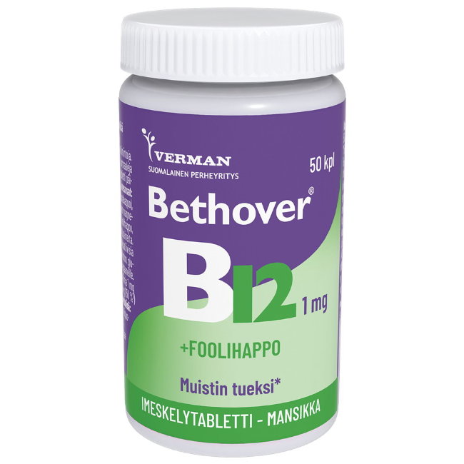 Витамин B12 с фолиевой кислотой ( со вкусом клубники ) Bethover 50 таб Витамин B12 с фолиевой кислотой ( со вкусом клубники ) Bethover 50 таб