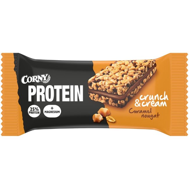 Протеиновый батончик Corny Protein Crunch & Cream с карамельной нугой 35 гр