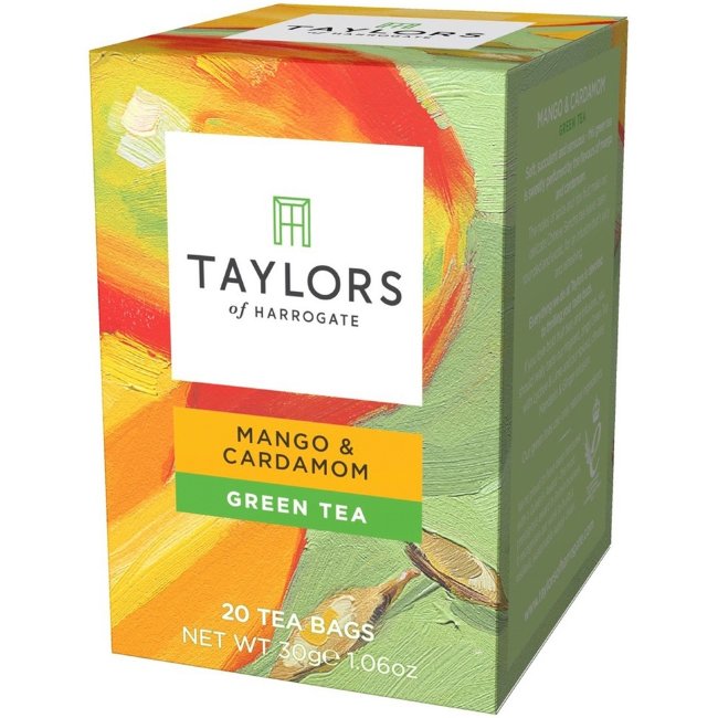 Зеленый чай Taylors of Harrogate с манго и кардамоном 20 пакетов
