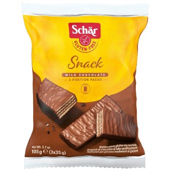 Вафли в шоколаде без глютена Schar Snack 105 гр Вафли в шоколаде без глютена Schar Snack 105 гр