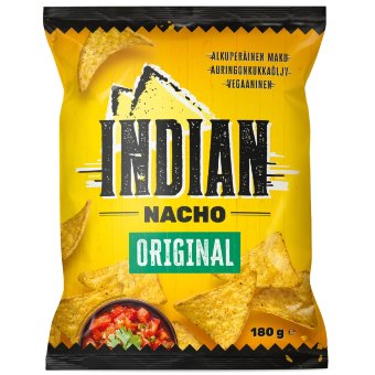 Начос из кукурузных чипсов Indian Original 180 гр Начос из кукурузных чипсов Indian Original 180 гр