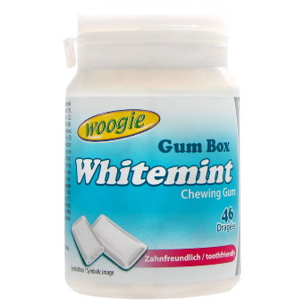Жевательная резинка Whitemint без сахара 65 гр 46 шт Woogie (цена по акции) Жевательная резинка Whitemint без сахара 65 гр 46 шт Woogie (цена по акции)