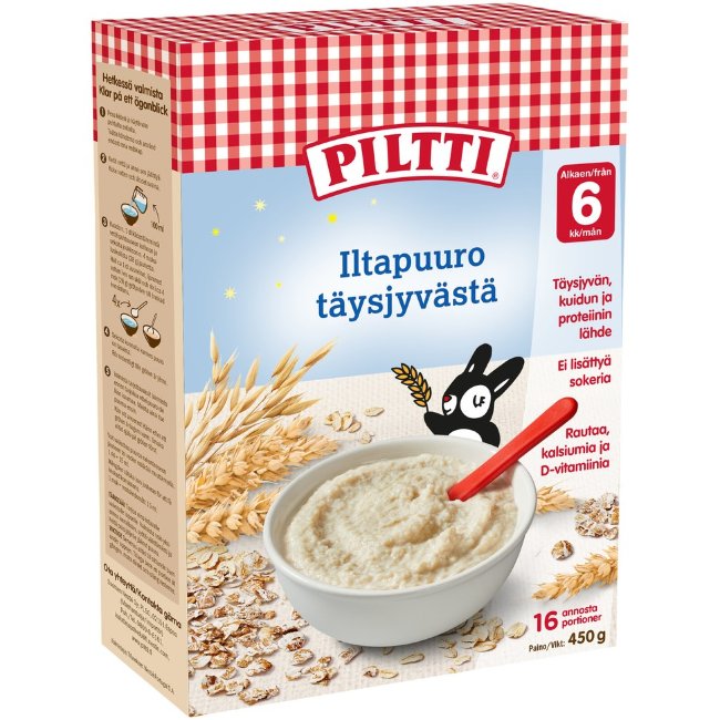 Детская каша Piltti из цельного зерна 450 гр Детская каша Piltti из цельного зерна 450 гр