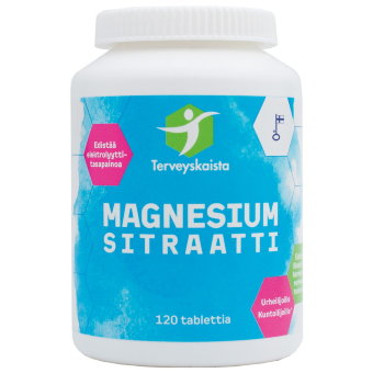 Витамины с цитратом магния Magnesiumsitraatti 120 таблеток Terveyskaista Витамины с цитратом магния Magnesiumsitraatti 120 таблеток Terveyskaista