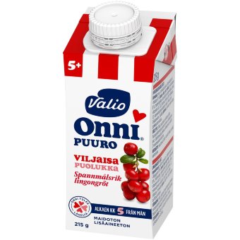 Готовая каша из злаков с брусникой Valio Onni , 5 мес. 215 гр