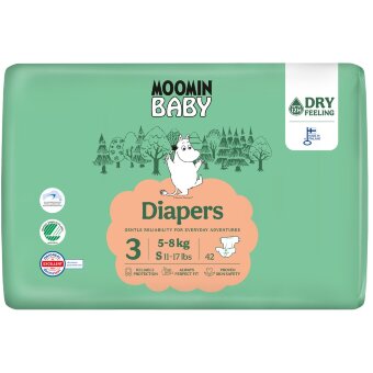 Подгузники-клеенки Moomin Baby 3 - 42 шт 5-8 кг
