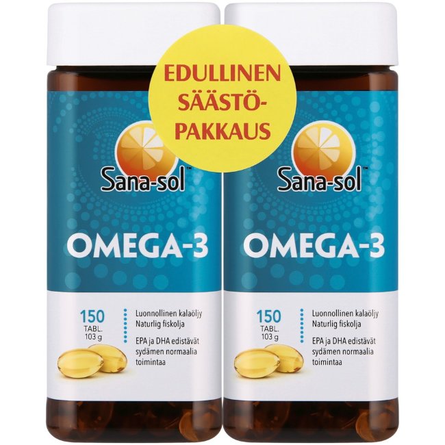 Рыбий жир Omega-3 Sana-sol Vitaplex 2х150 капсул (Омега-3)