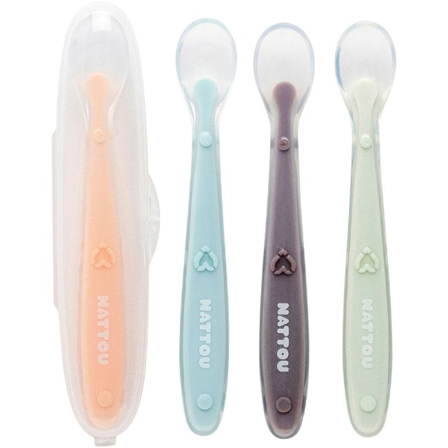 Силиконовые первые ложки Nattou 4 шт Силиконовые первые ложки Nattou 4 шт