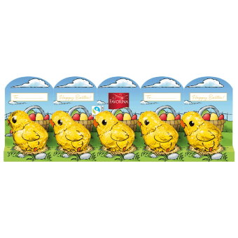 Шоколадные фигурки Весенние цыплята Favorina, молочный шоколад, 50 гр