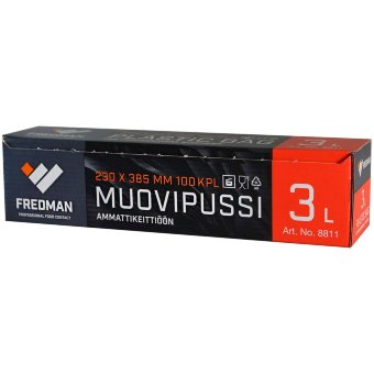 Пакеты для пищевых продуктов Fredman (полиэтилен) 100 шт 230х385 3л Пакеты для пищевых продуктов Fredman (полиэтилен) 100 шт 230х385 3л