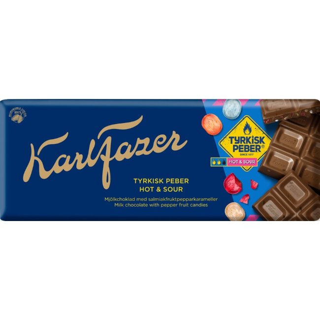 Шоколад Fazer Turkish Pepper (турецкий перец Hot&Sour) 180 гр
