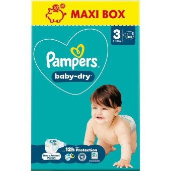 Подгузники Pampers BabyDry S3 6-10 кг 132 шт