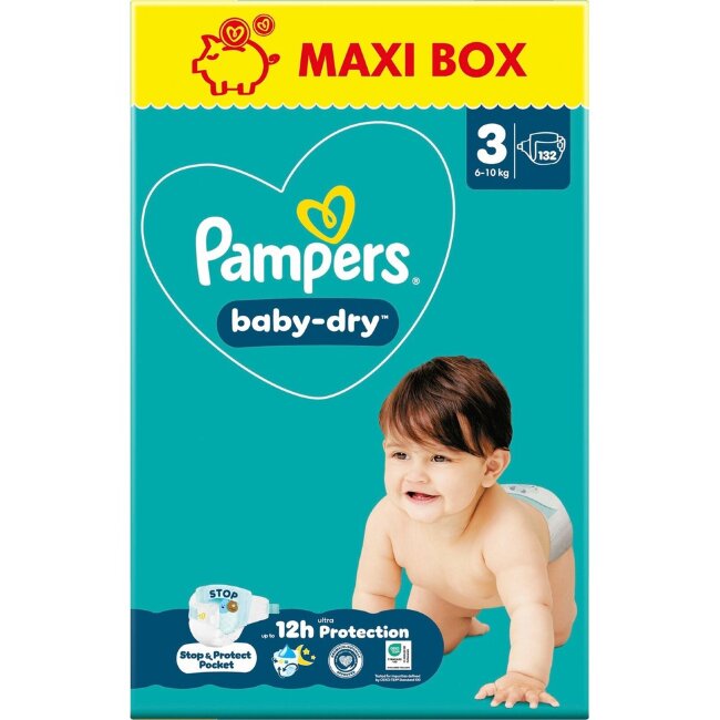 Подгузники Pampers BabyDry S3 6-10 кг 132 шт