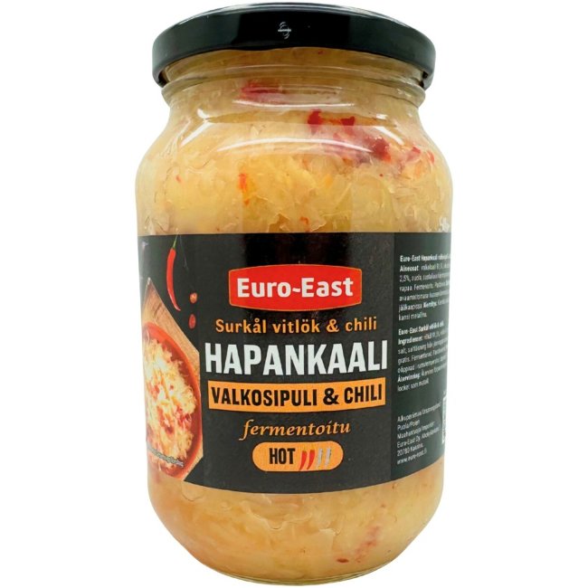 Квашеная капуста Euro-East с чесноком и чили 460 гр