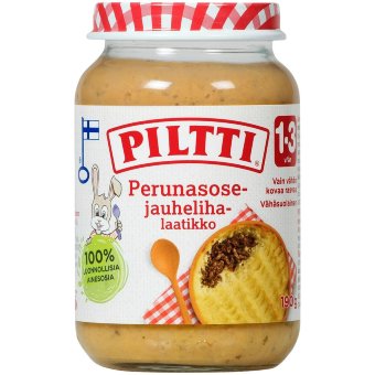 Детское питание Piltti 190 гр пюре из картофеля с мясным фаршем для детей 1-3 года