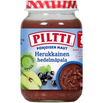 Фруктовое пюре с черной смородиной PILTTI Pohjoisen maut 190 гр