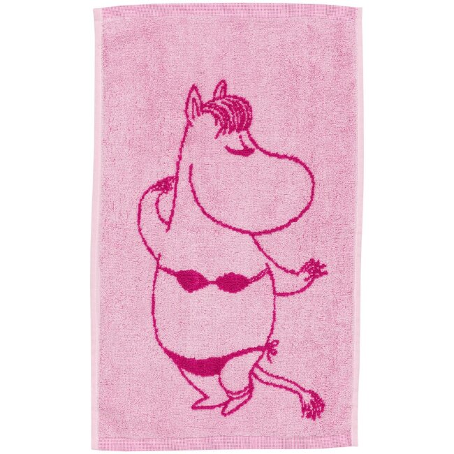 Махровое полотенце для рук Moomin Arabia Муми 30x50 Ниискунейти светло-розовое GOTS