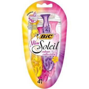 Бритвенные станки Bic Miss Soleil3 colour collection 4 шт Бритвенные станки Bic Miss Soleil3 colour collection 4 шт
