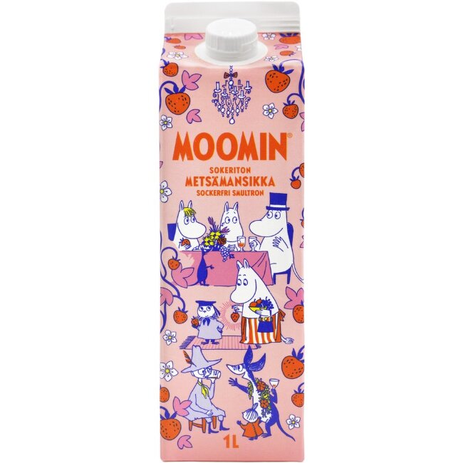 Безсахарный напиток Moomin со вкусом лесной земляники 1 л