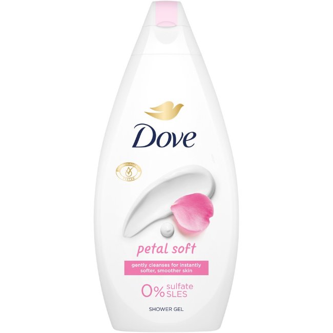 Гель для душа Dove Petal Soft 0% сульфатов SLES 450 мл
