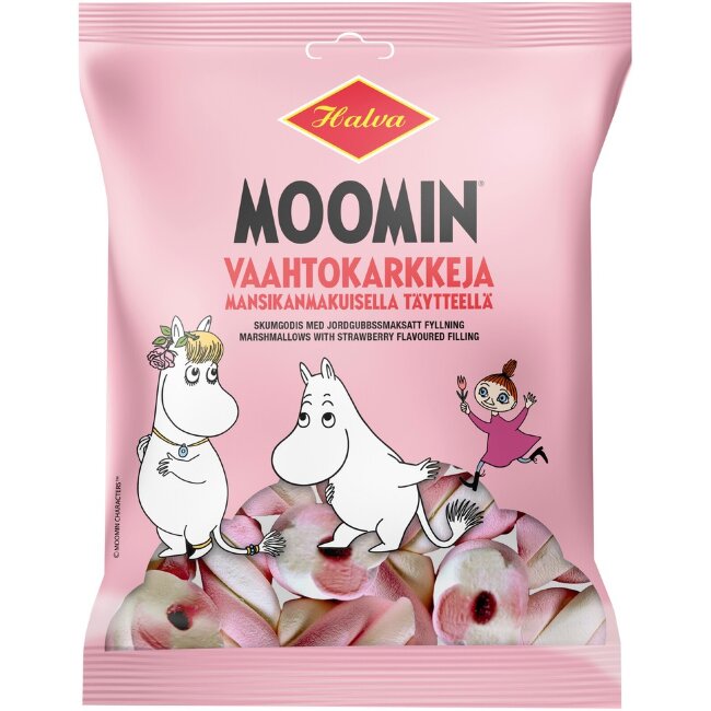 Зефир Halva Moomin с клубничной начинкой 60 гр