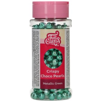 Шоколадные шарики FunCakes с металлическим блеском зеленые 60 гр