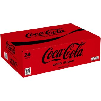 Газированный напиток Coca-Cola Zero без сахара (уп 24 шт) 0,33 л