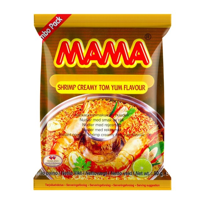 Лапша Mama Tom Yum со вкусом креветок 90 гр