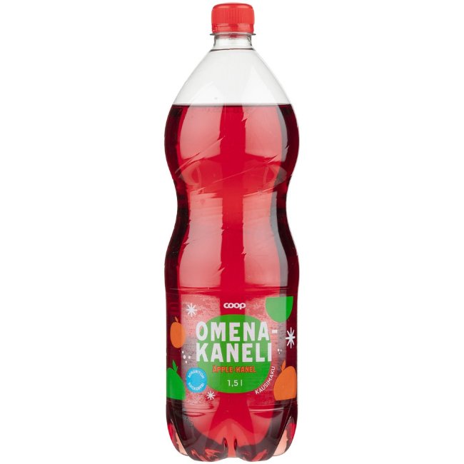 Газированный напиток Coop с яблоком и корицей без сахара 1,5 л