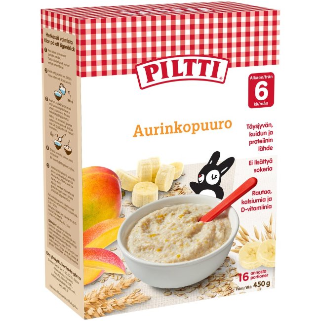 Детская каша Piltti 450 гр Aurinkopuuro Детская каша Piltti 450 гр Aurinkopuuro