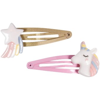 Детский набор заколок для волос Cailap Kids с единорогом 2 шт