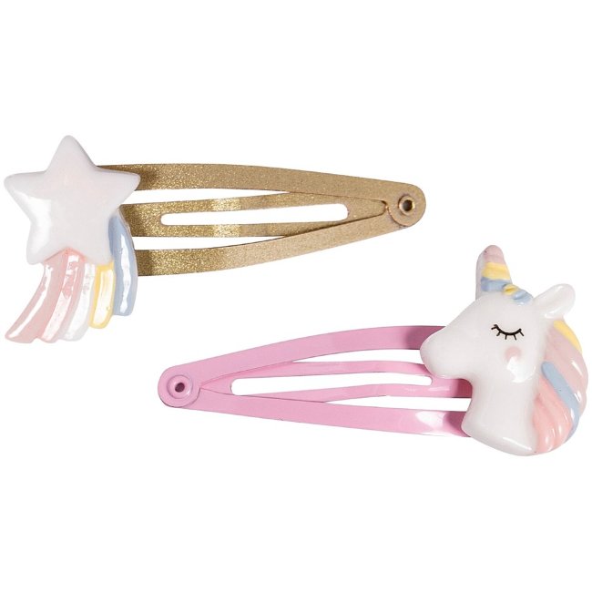 Детский набор заколок для волос Cailap Kids с единорогом 2 шт Детский набор заколок для волос Cailap Kids с единорогом 2 шт