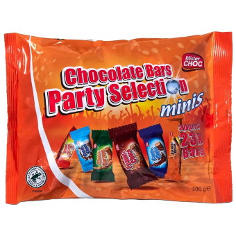 Шоколадные батончики Mister Choc Party Selection minis 500 гр Шоколадные батончики Mister Choc Party Selection minis 500 гр