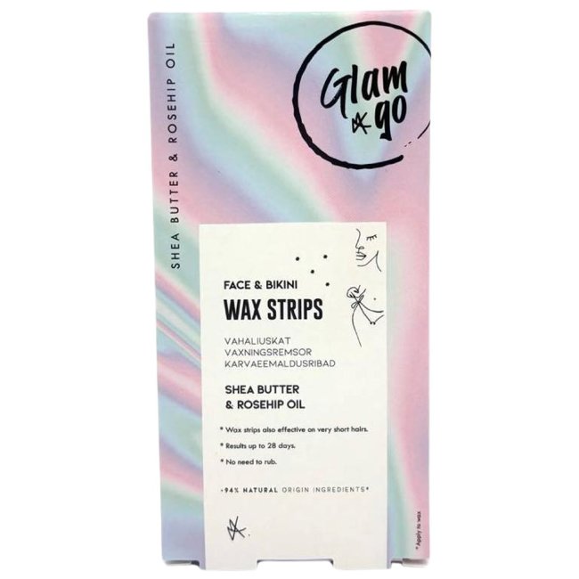 Холодные восковые полоски Glam & Go для лица и бикини 20 шт Холодные восковые полоски Glam & Go для лица и бикини 20 шт
