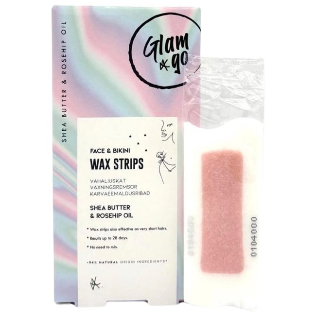Холодные восковые полоски Glam & Go для лица и бикини 20 шт Холодные восковые полоски Glam & Go для лица и бикини 20 шт