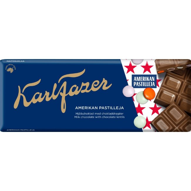 Шоколад Karl Fazer Американ пастилки 180 гр Шоколад Karl Fazer Американ пастилки 180 гр