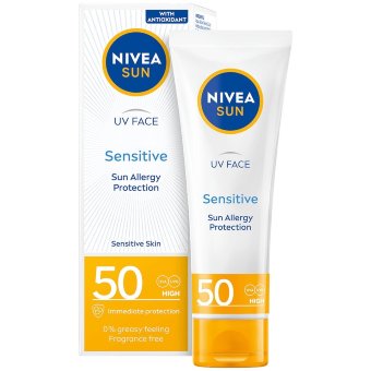 Солнцезащитный крем для лица Nivea Sun spf50 UV Face Soothing Sensitive 50 мл Солнцезащитный крем для лица Nivea Sun spf50 UV Face Soothing Sensitive 50 мл