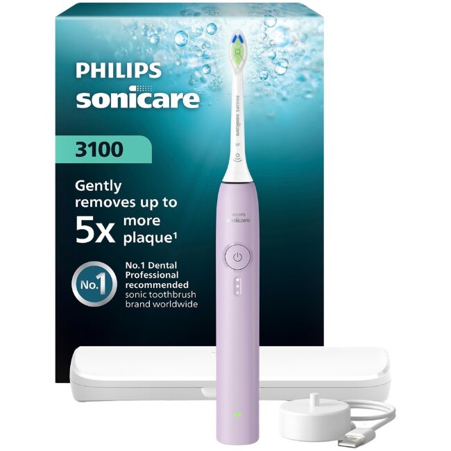 Электрическая зубная щетка Philips Sonicare 3100 HX4033/27 фиолетовая