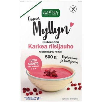 Грубая рисовая мука без глютена Virtasalmen Viljatuote 500 гр