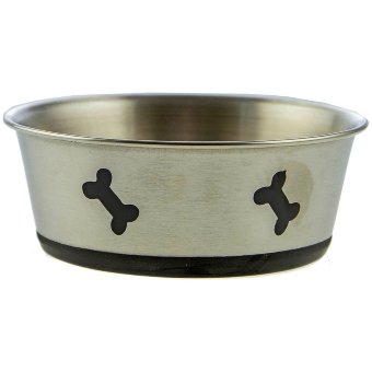 Миска для собаки из нержавеющей стали с силиконовым дном 0,54 л