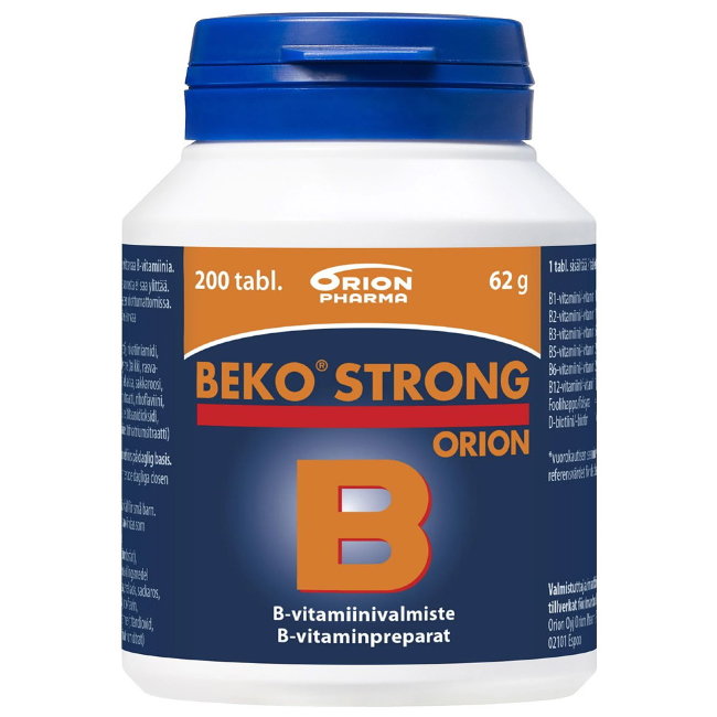 Витаминный B комплекс усиленный BEKO STRONG 200 табл Orion